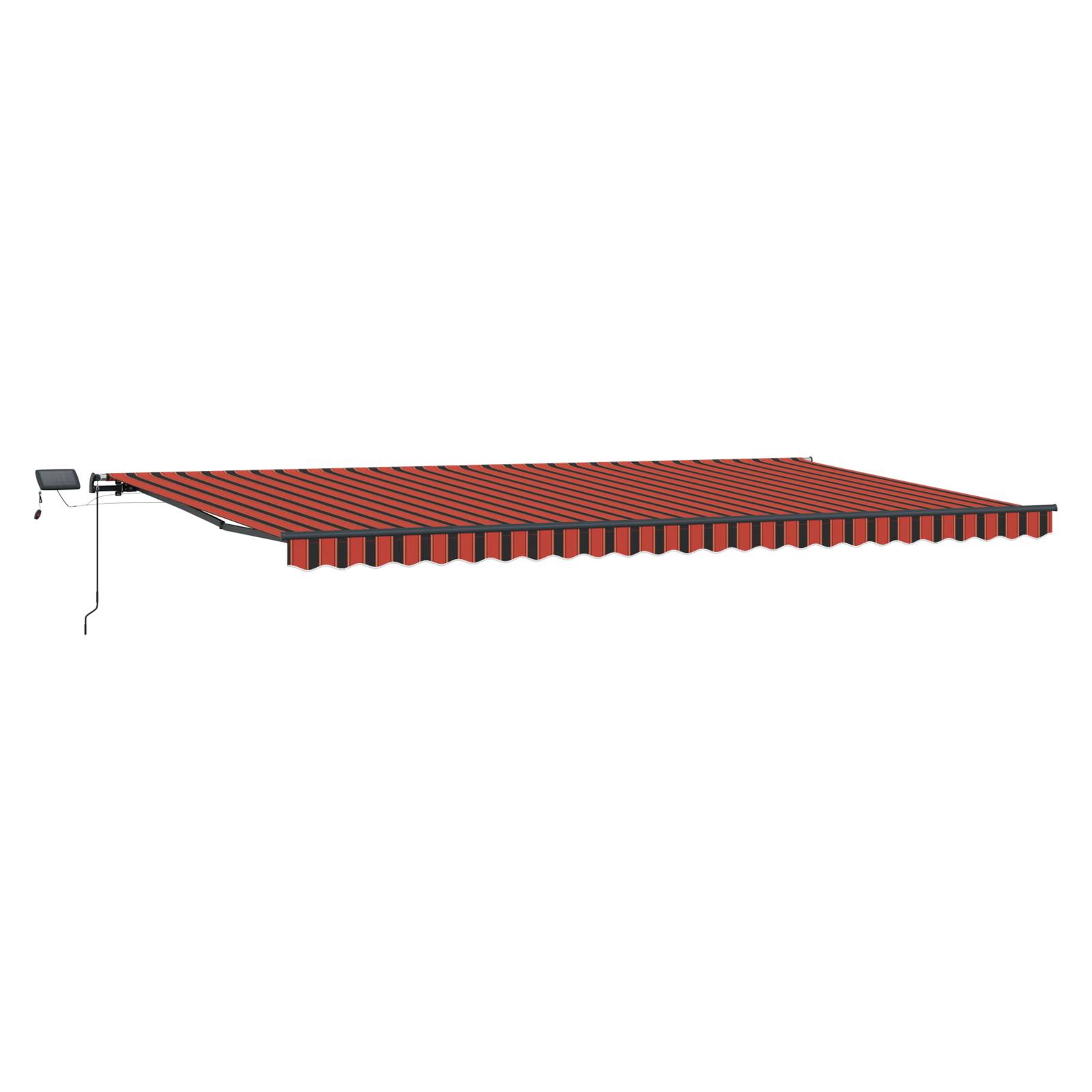 vidaXL Manuelle Einziehbare Markise mit LED Orange und Braun 600x350 cm