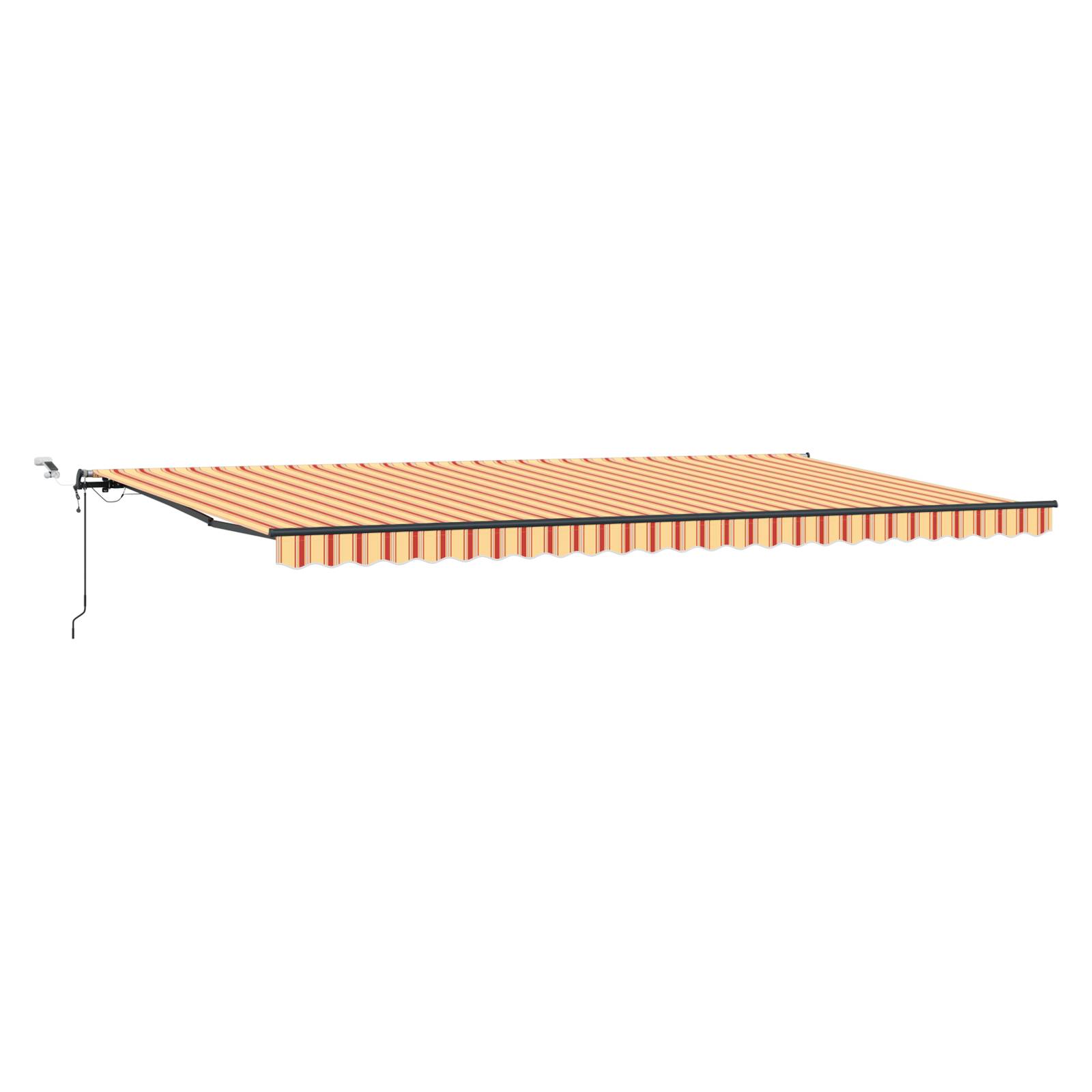 vidaXL automatische einziehbare Markise mit LED in Gelb und Orange 600x300 cm