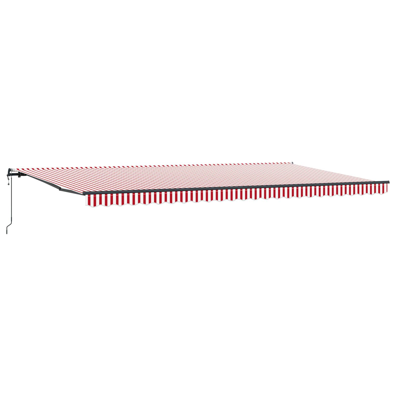 vidaXL Automatische einziehbare Markise in Rot und Weiß Streifen 600x300 cm