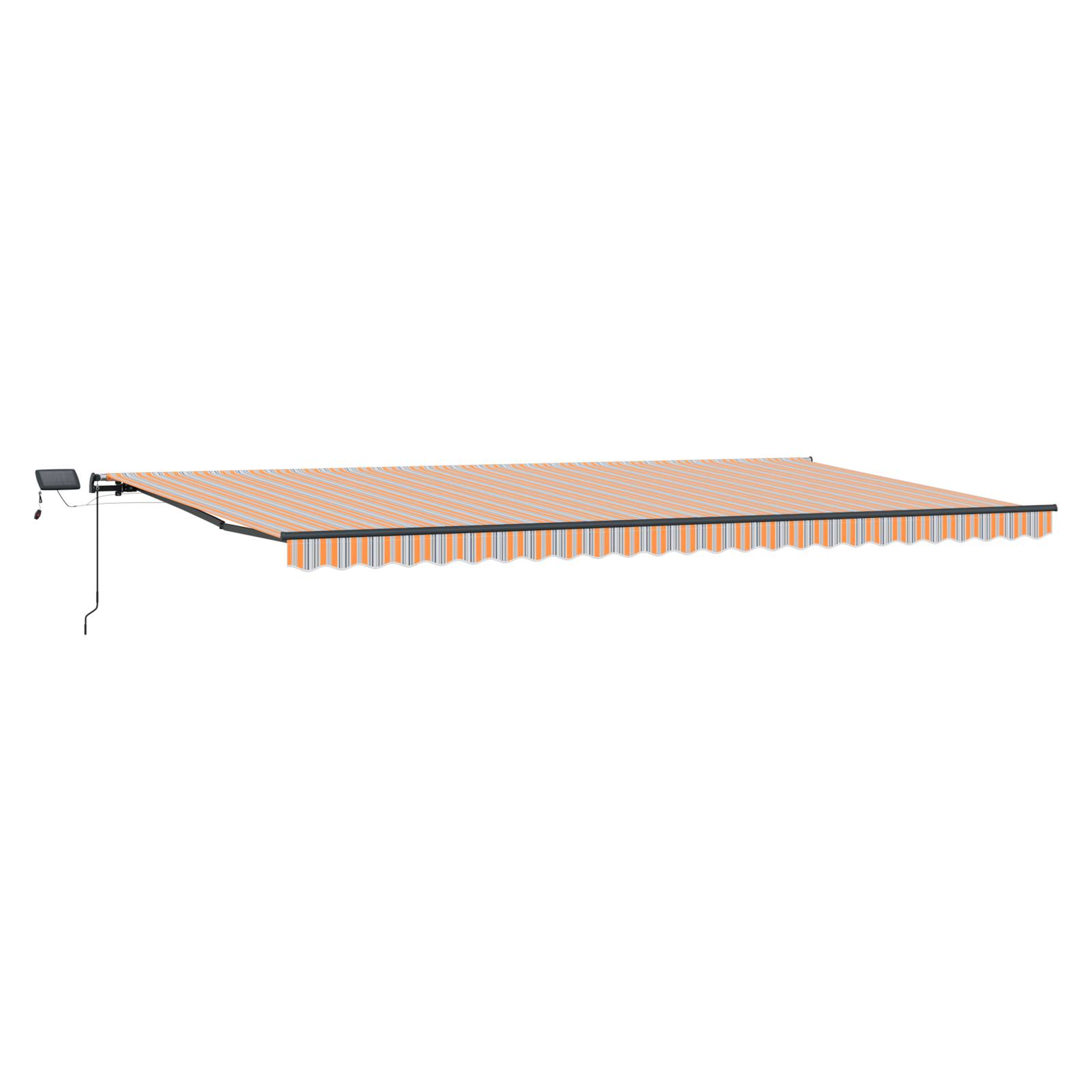 vidaXL manuelle einziehbare Markise mit LED mehrfarbigen Streifen 600x300 cm