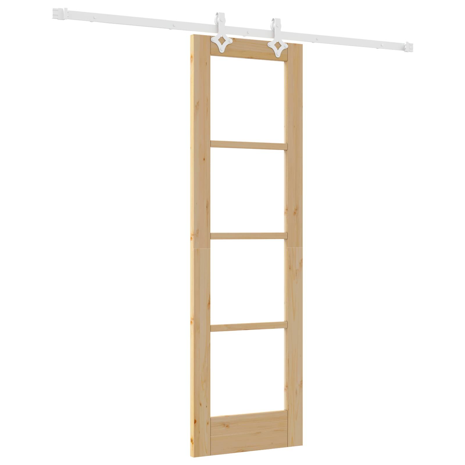 vidaXL Schiebetür mit Hardware-Set 61x198,5 cm Massivholz Kiefer