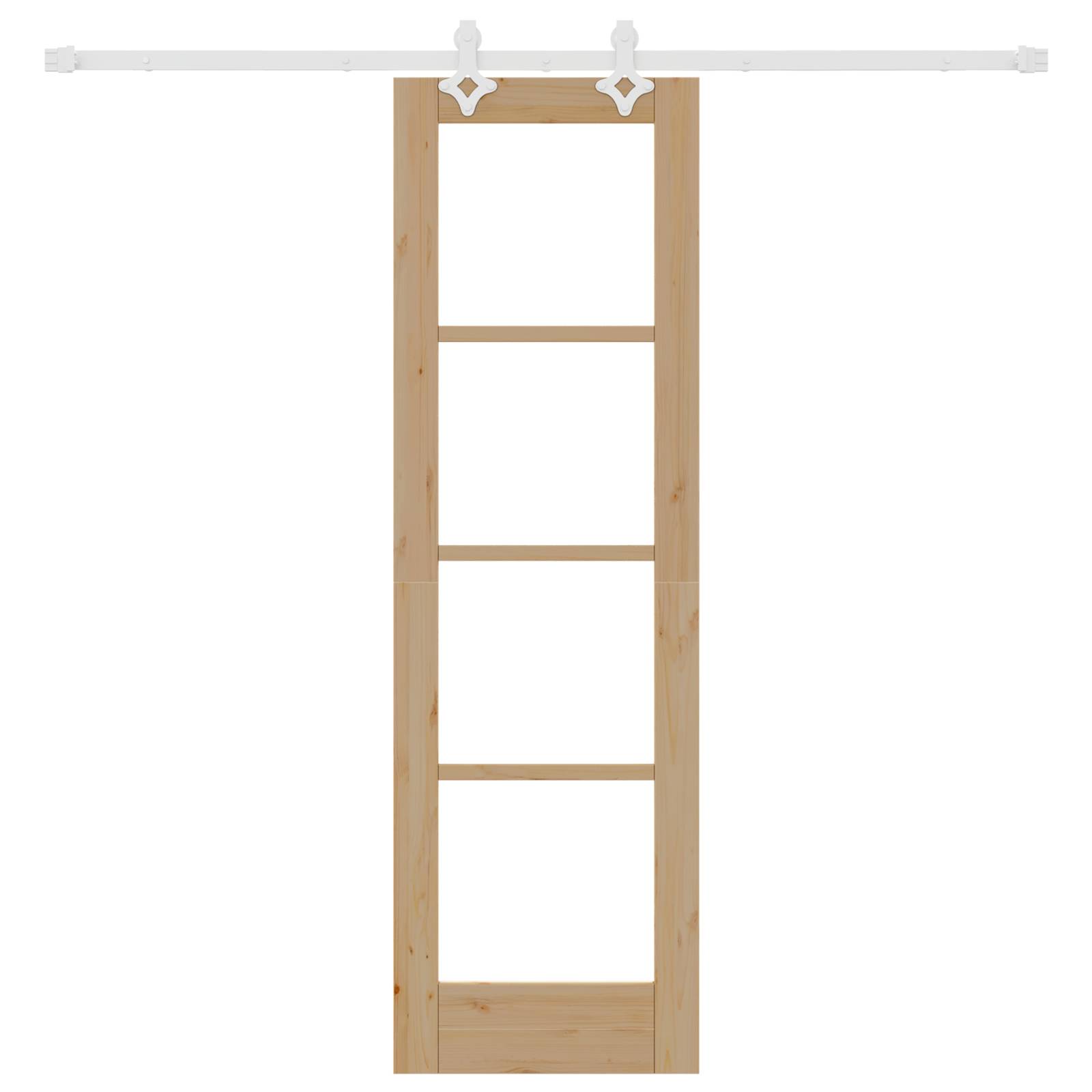 vidaXL Schiebetür mit Hardware-Set 61x198,5 cm Massivholz Kiefer