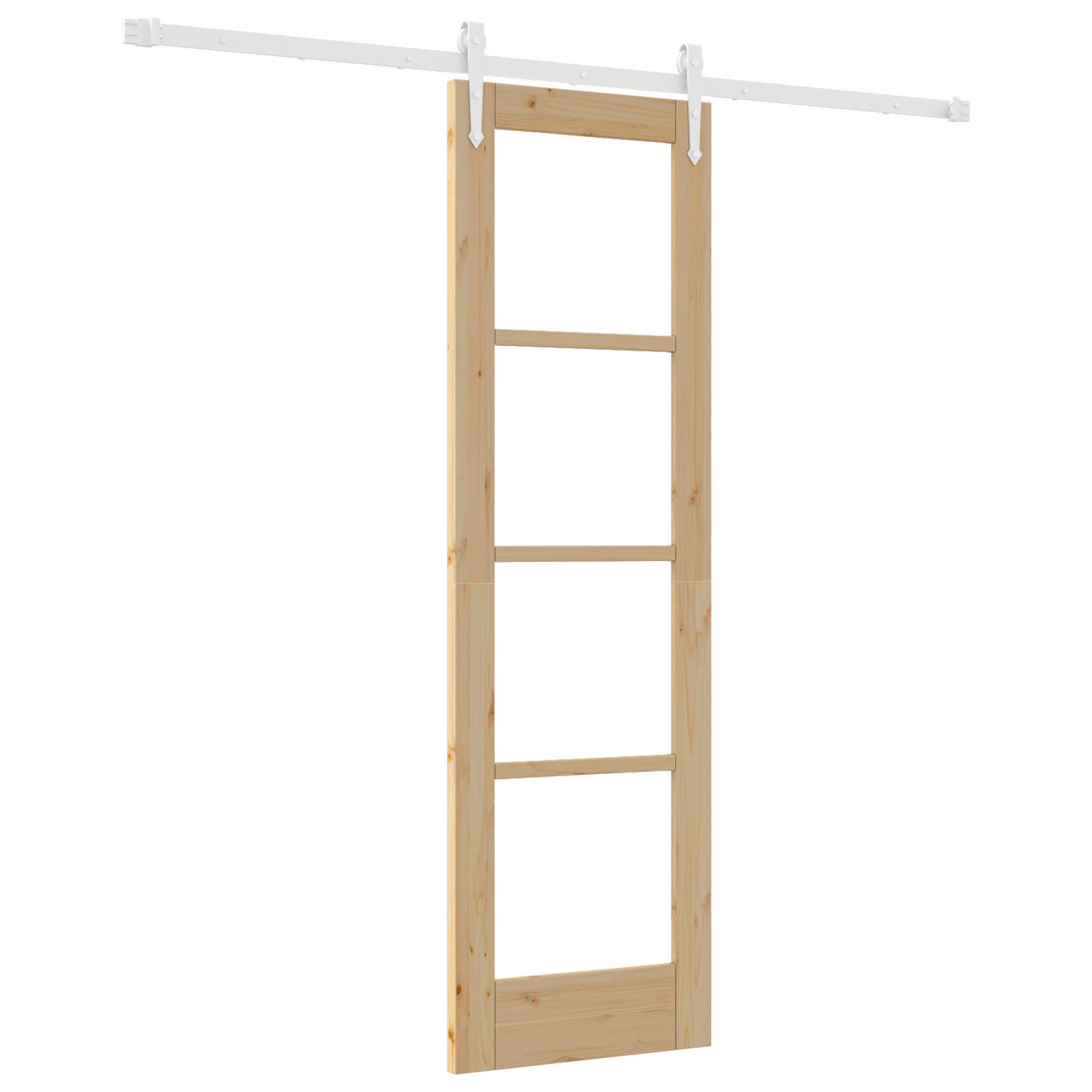 vidaXL Schiebetür mit Hardware Set 61x198.5 cm aus massivem Kiefernholz