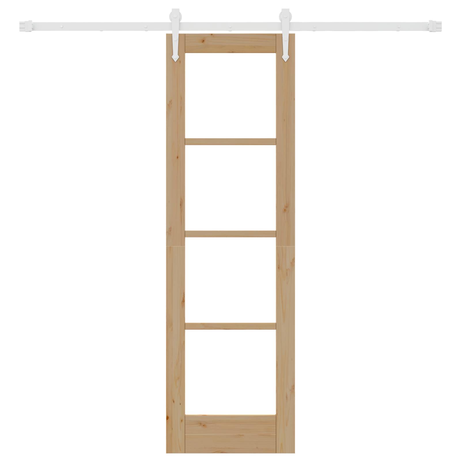vidaXL Schiebetür mit Hardware Set 61x198.5 cm aus massivem Kiefernholz