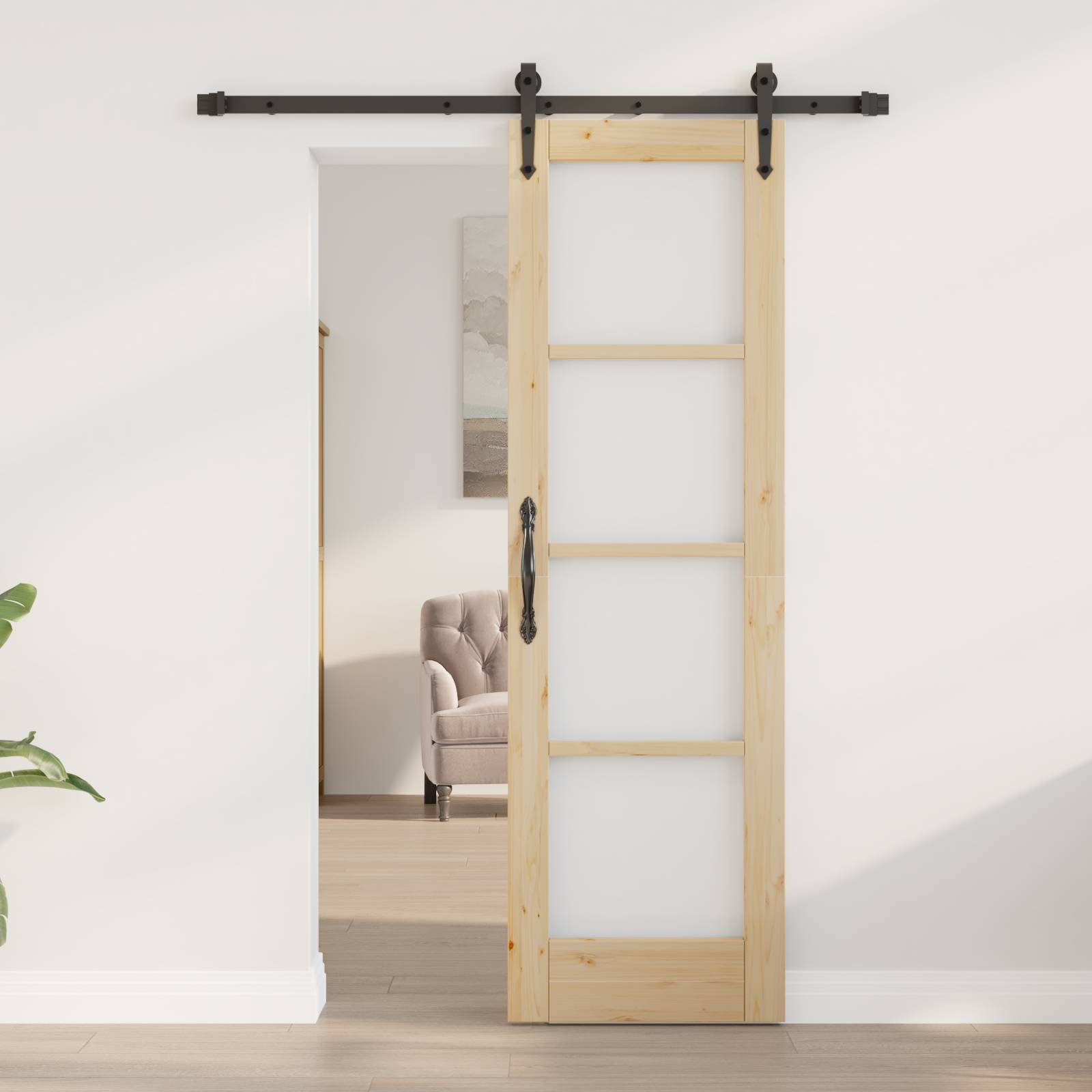 vidaXL Schiebetür mit Zubehör Set "ORKDAL" 61x198,5 cm