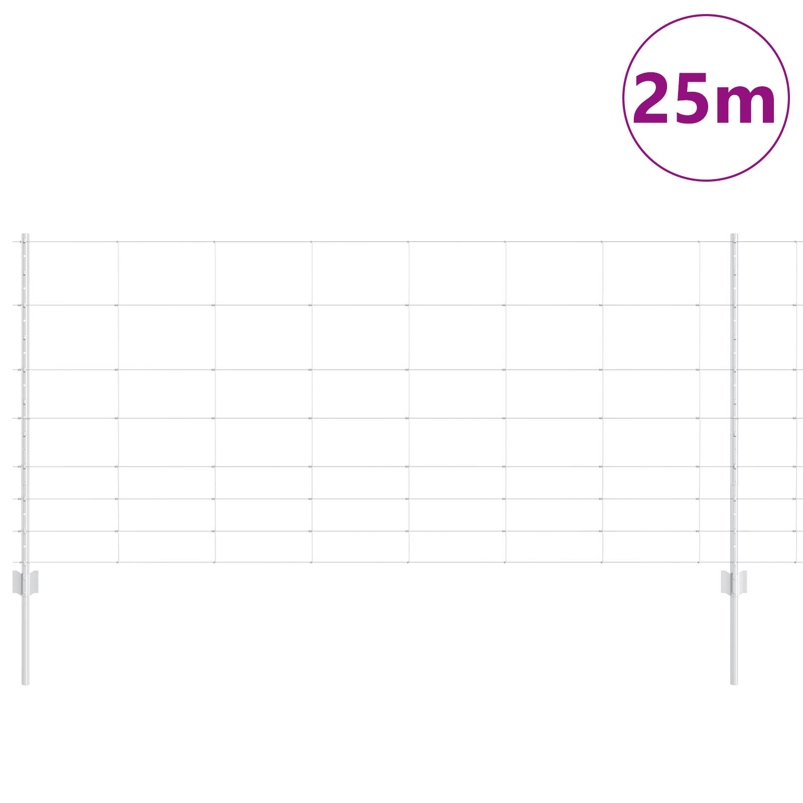 vidaXL Zaunpfosten 22 Stück U-Kanal 100 cm verzinkter Stahl