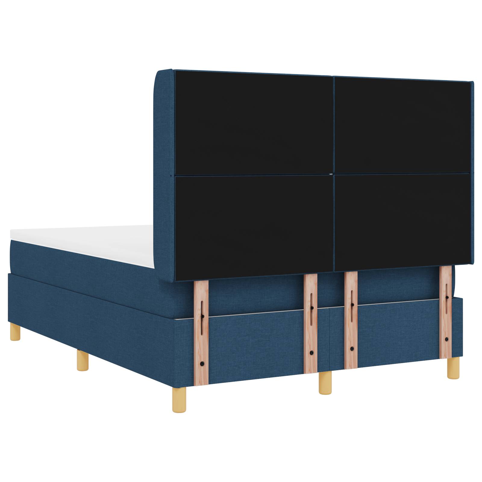 vidaXL Boxspringbett mit Matratze Blau 140x200 cm Stoff