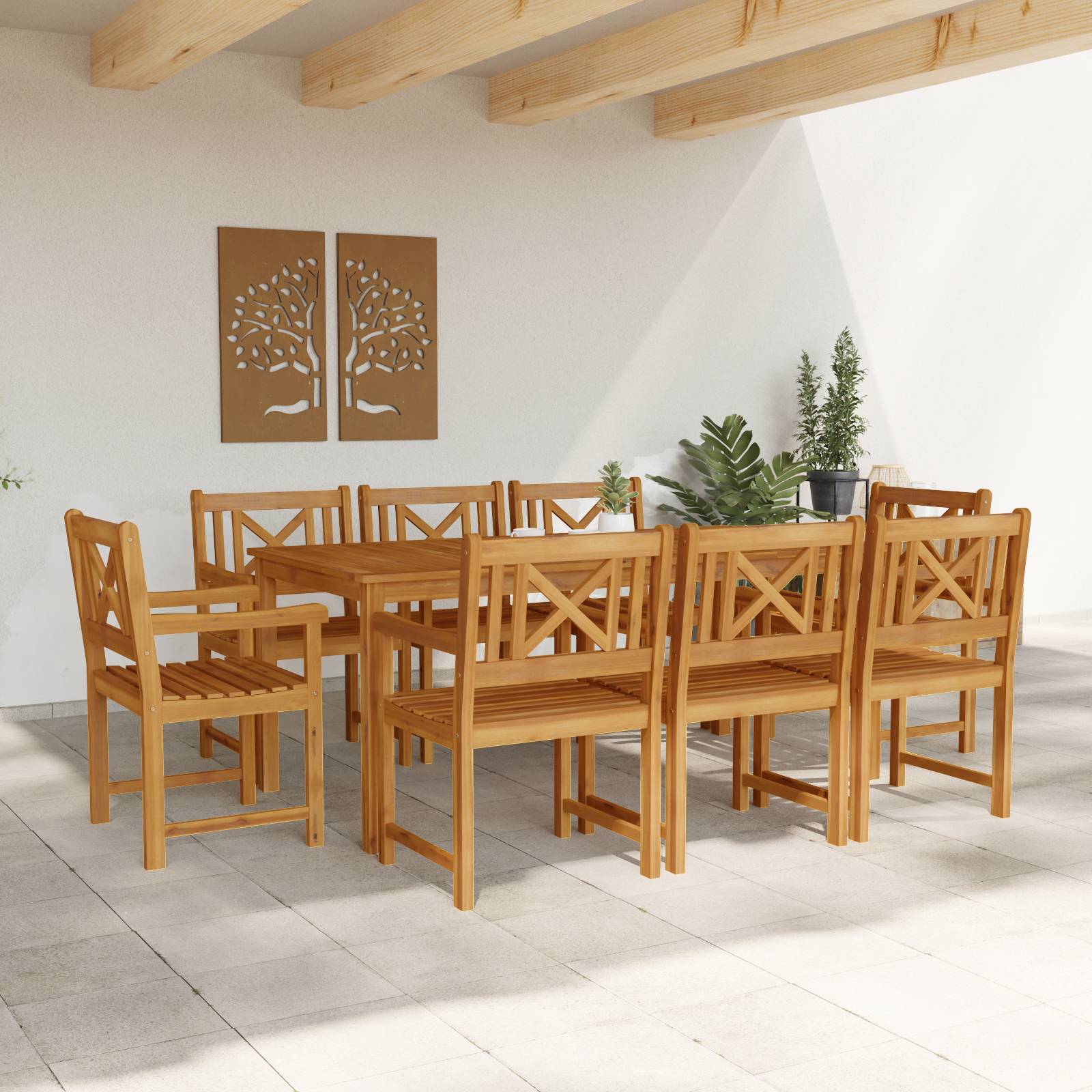 vidaXL Gartenstühle 2 Stk 56x56x90 cm Massivholz Akazie