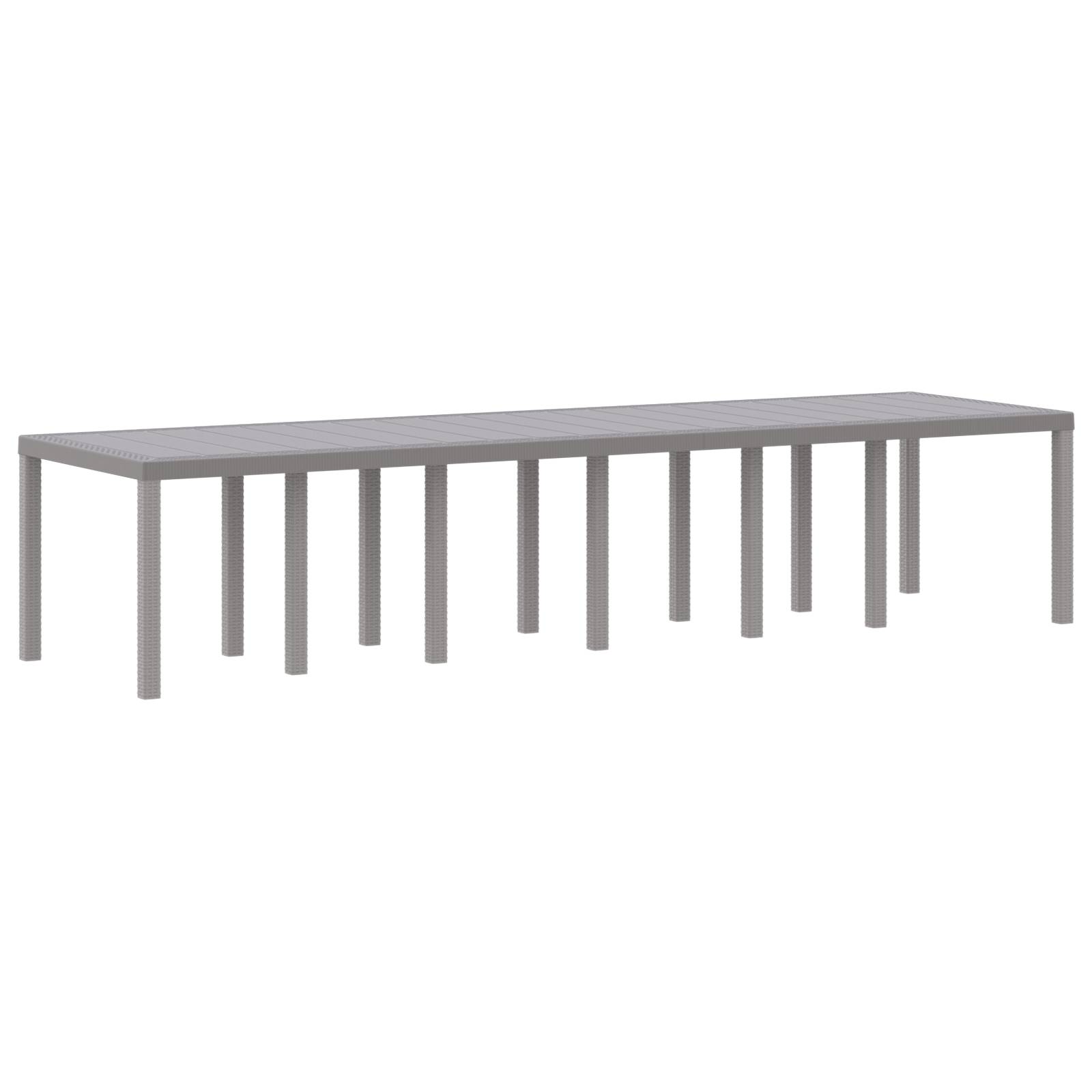 vidaXL 13-teiliges Garten Esszimmer Set mit Kissen Hellgraues Poly-Rattan