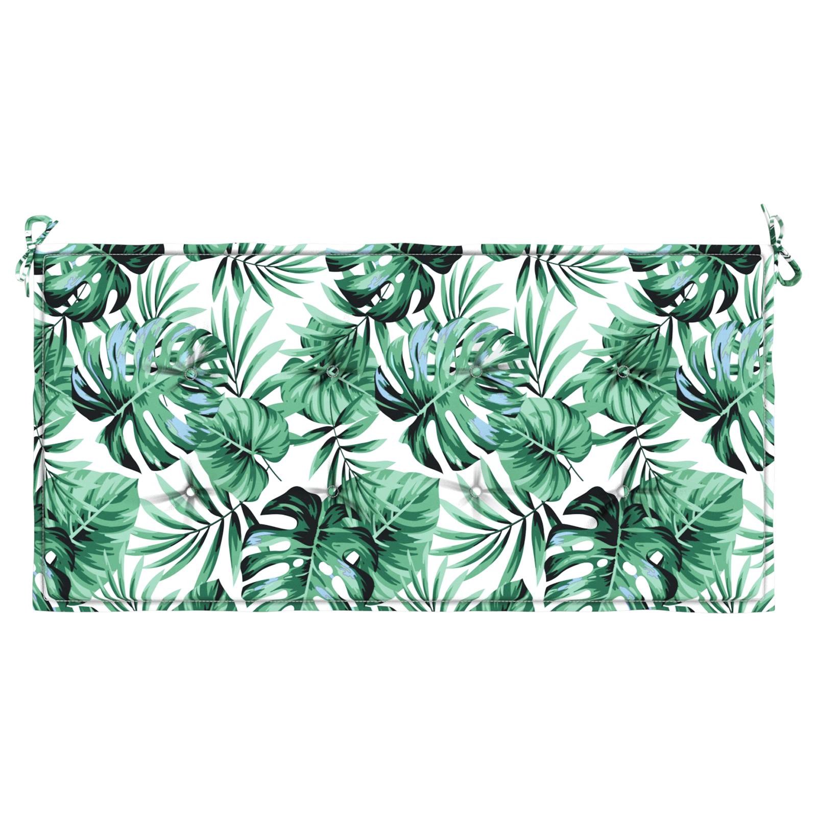vidaXL Gartenbankkissen mit Blattmuster, 100x50x4 cm, Aus Oxford-Gewebe