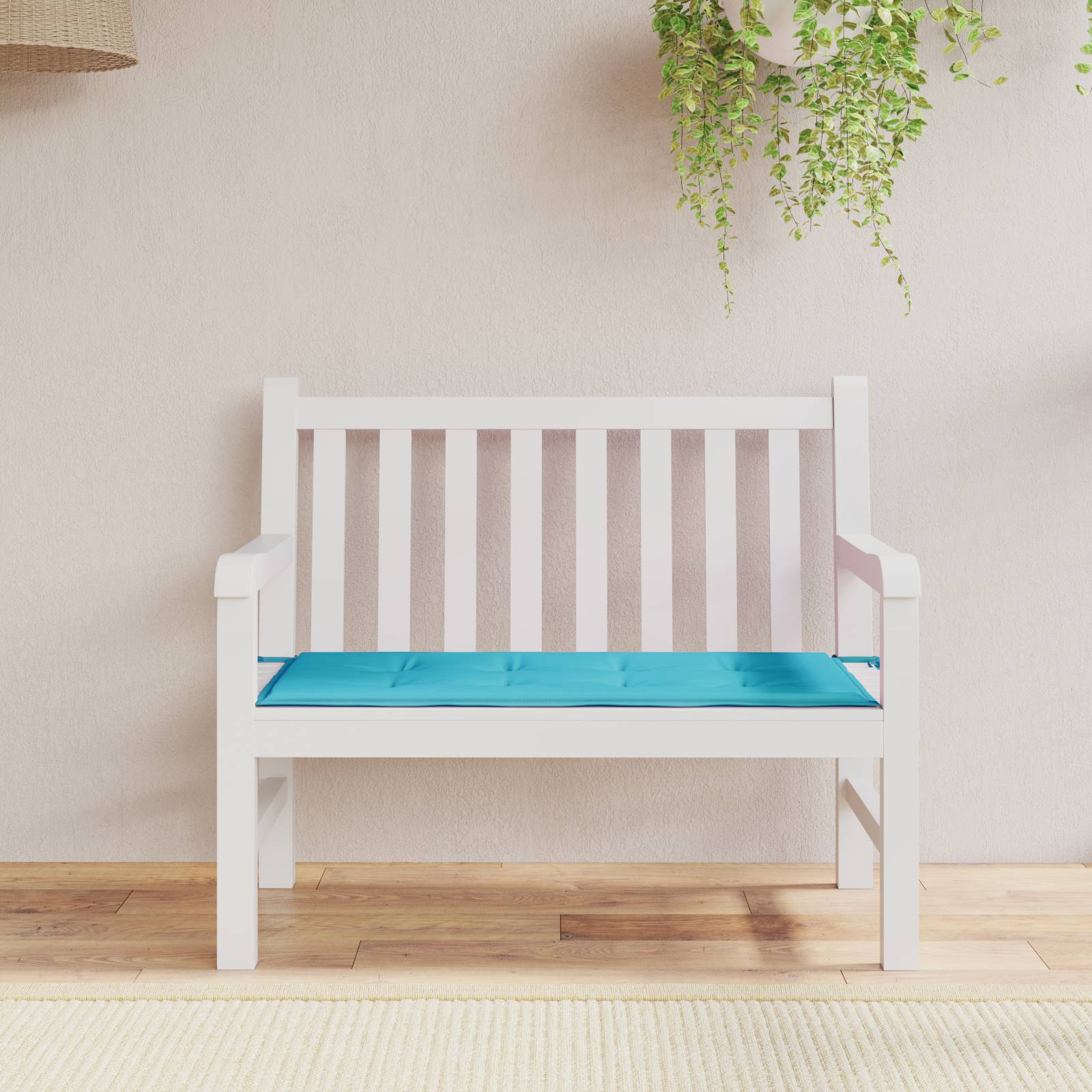 vidaXL Kissen Türkis Oxford-Gewebe, Schaumstoff 120 x 50 x 4 cm