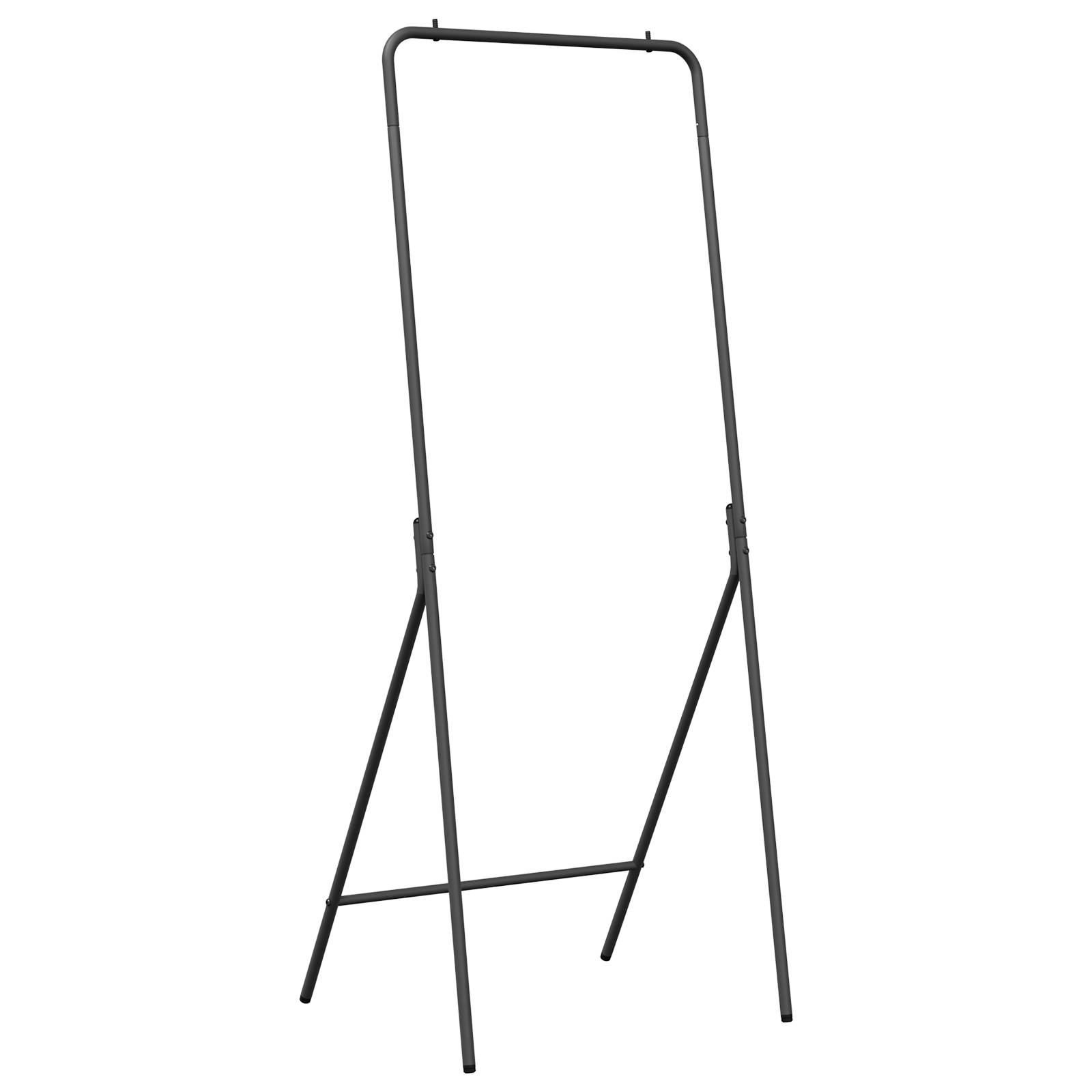 vidaXL Kleiderständer Schwarz Metall Standard Zusammenklappbar