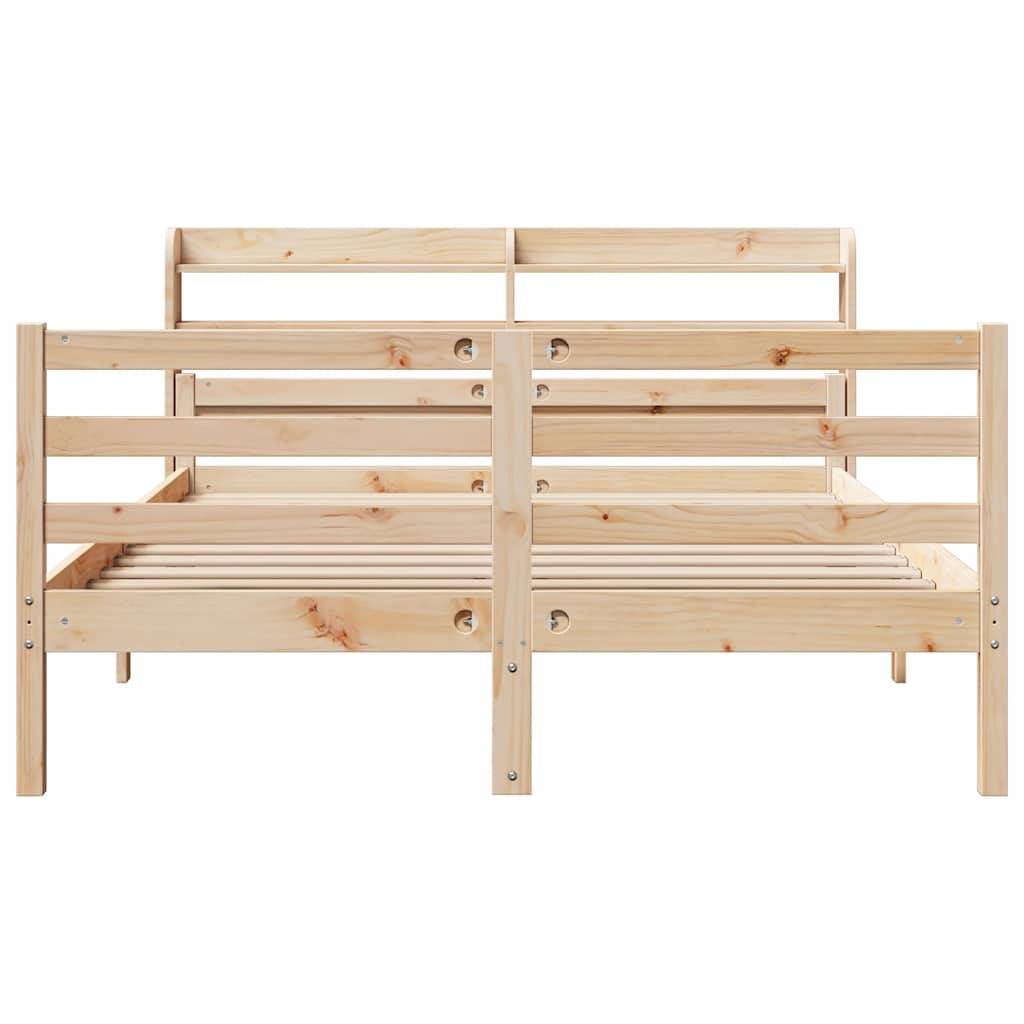 vidaXL Bettgestell mit Kopfteil ohne Matratze 160x200 cm