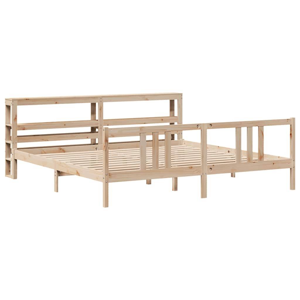 vidaXL Bettgestell mit Kopfteil ohne Matratze 200x200 cm