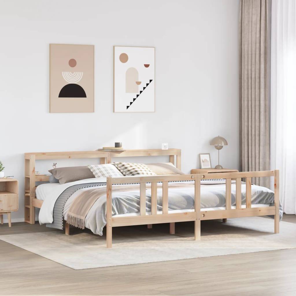 vidaXL Bettgestell mit Kopfteil ohne Matratze 200x200 cm