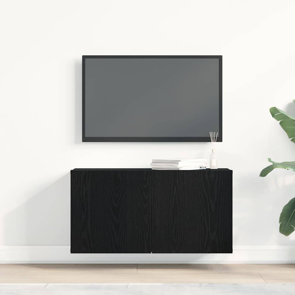vidaXL TV-Schrank Schwarze Eiche 80 x 30 x 41 cm Holzwerkstoff
