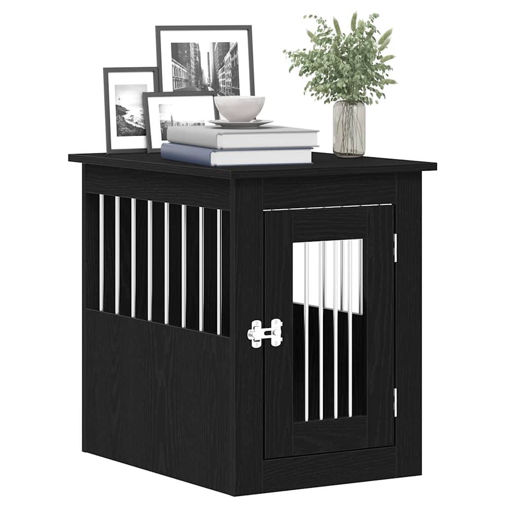 vidaXL Hundebox-Möbel Schwarze Eiche 62 x 45 x 59 cm Holzwerkstoff