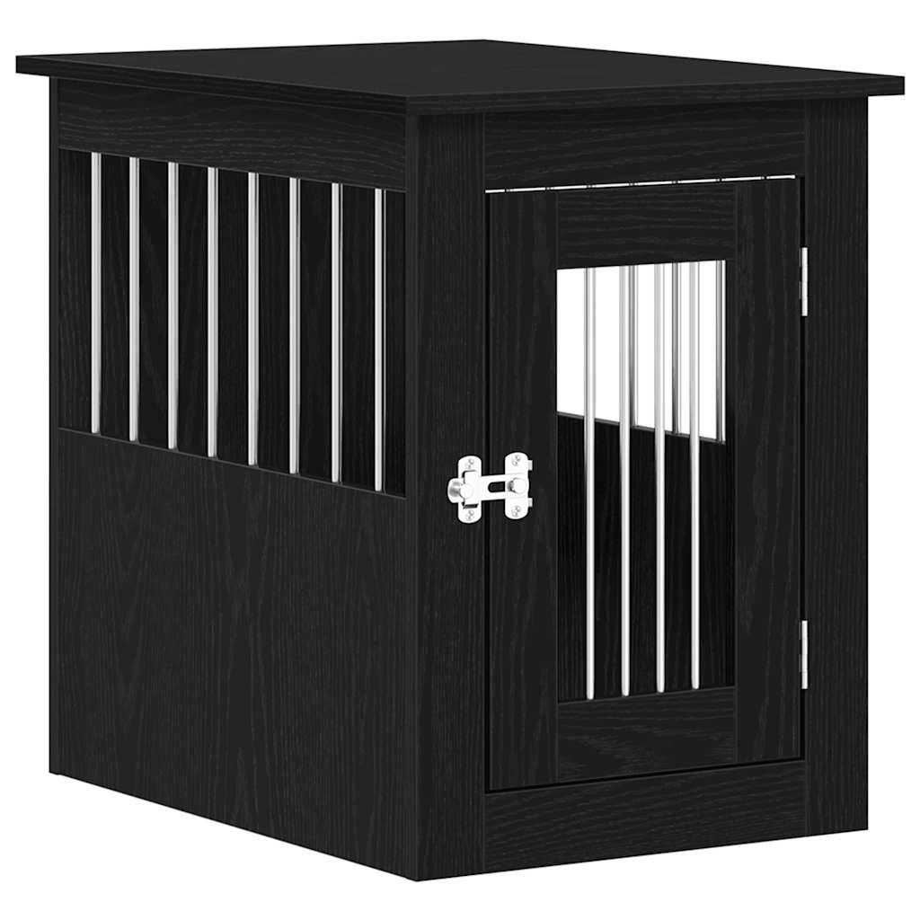 vidaXL Hundebox-Möbel Schwarze Eiche 62 x 45 x 59 cm Holzwerkstoff