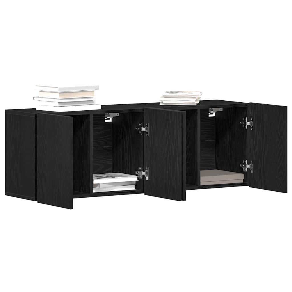 vidaXL TV-Schränke 2 Stk. Schwarze Eiche 120 x 30 x 41 cm Holzwerkstoff