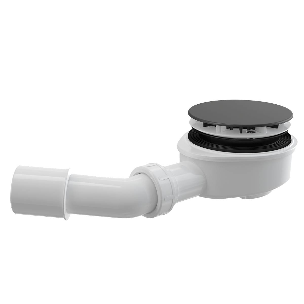 Alcadrain A491Black Ablaufgarnitur für die Duschwannen, schwarz-matt Ø 90