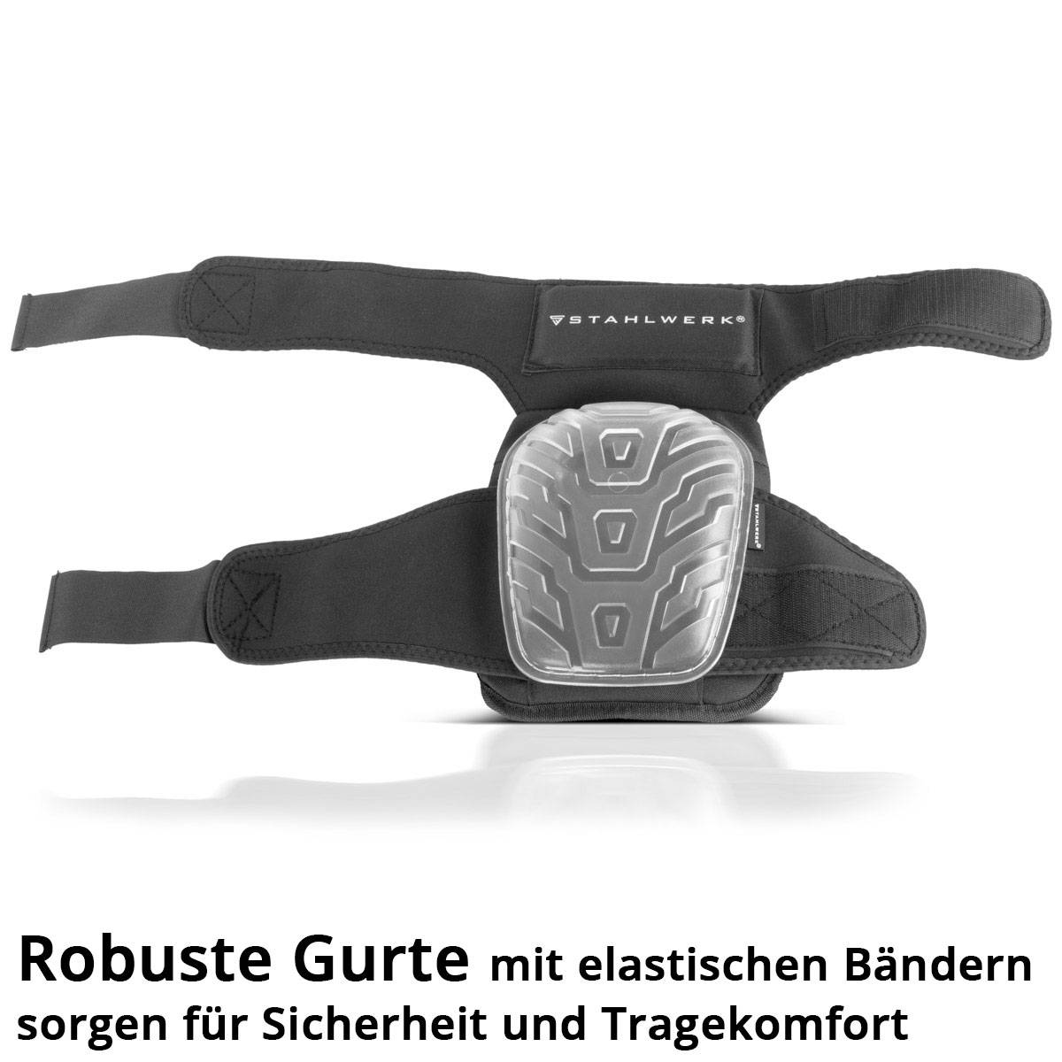 STAHLWERK Professionelle Knieschoner, formstabil, hochbelastbar und abriebfest