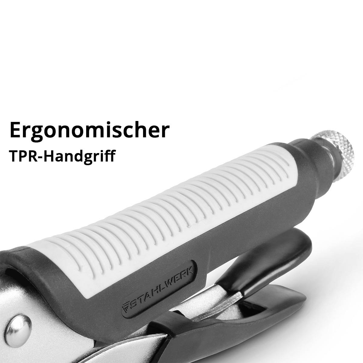 STAHLWERK Gripzangen Set 4-teilig C-Form 6 bis 14 Zoll inklusive Transportkoffer