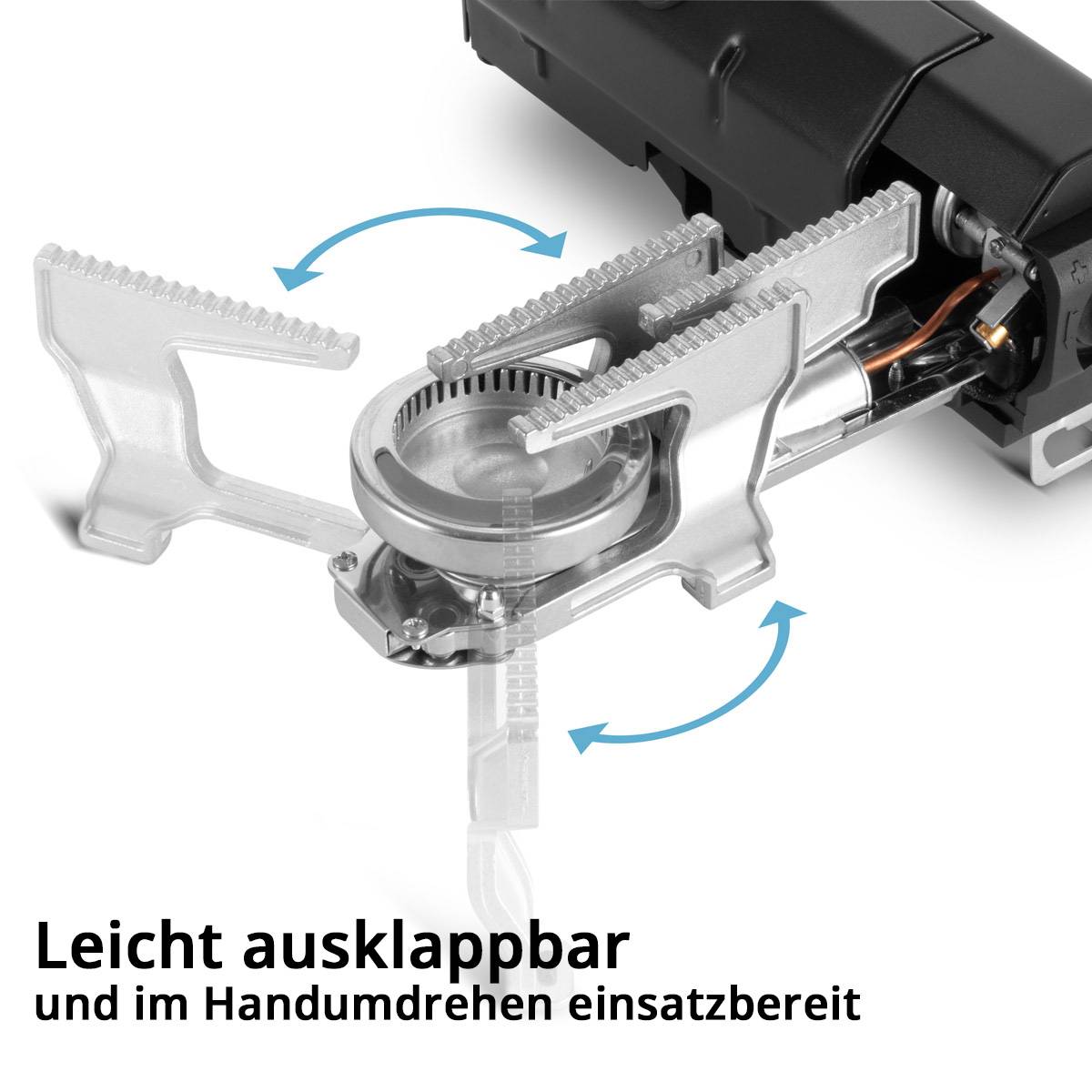 STAHLWERK Campingkocher faltbar, klappbarer Gaskocher Outdoor Butangas Kocher
