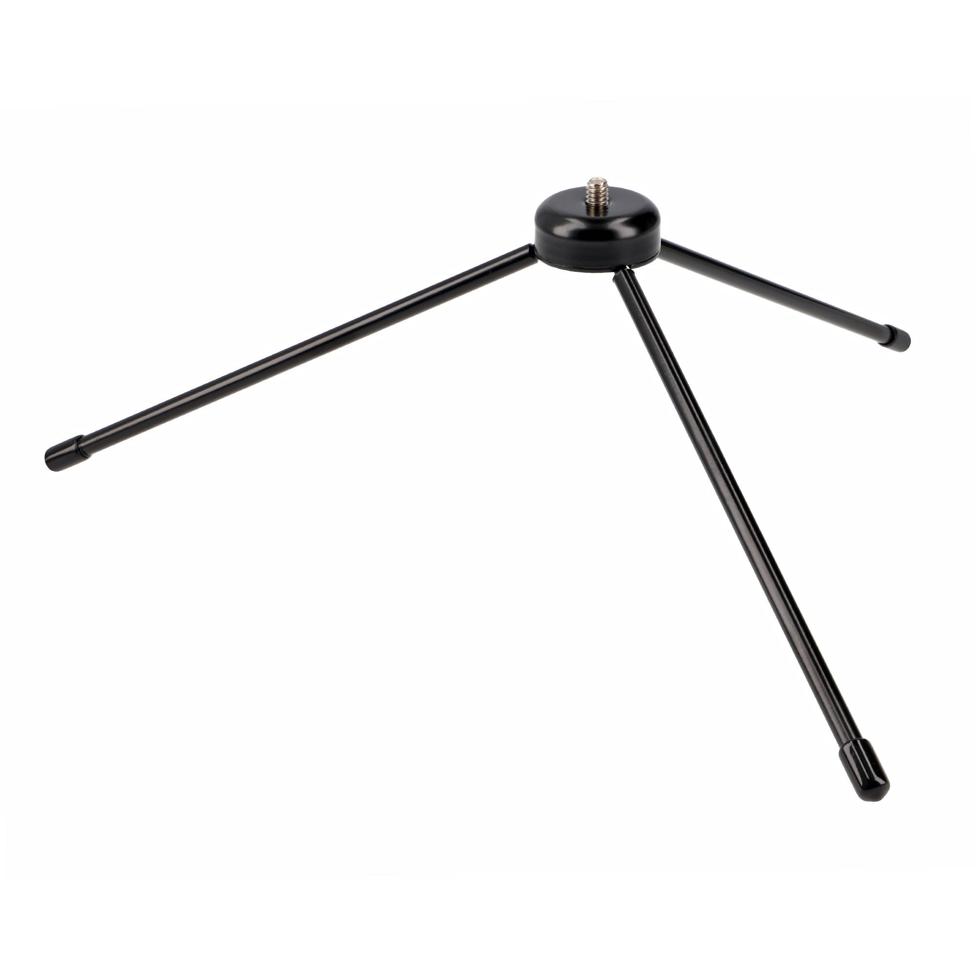 Kompaktes Alu Tischstativ 19cm 1/4 Zoll Gewinde klappbar Kamera Mikrofon LED Licht Streaming Fotografie