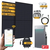 Balkonkraftwerk Solaranlage Set Solarpanel mit Speicher für private Stromerzeugung Balkonkraftwerk Solaranlage Set Solarpanel mit Speicher für private Stromerzeugung