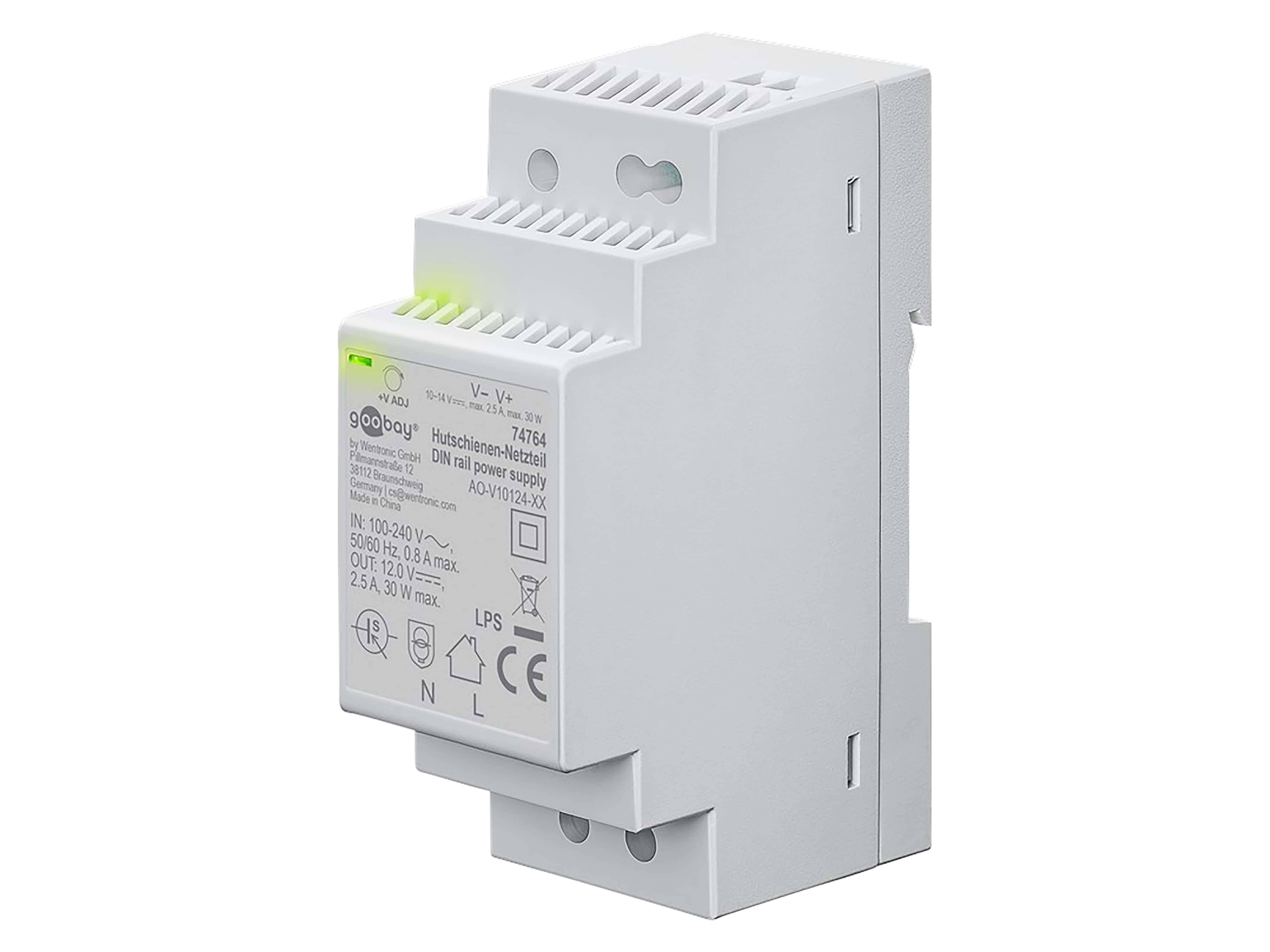 GOOBAY Hutschienen-Netzteil 74764, 12 V, 2,5 A, 30 W