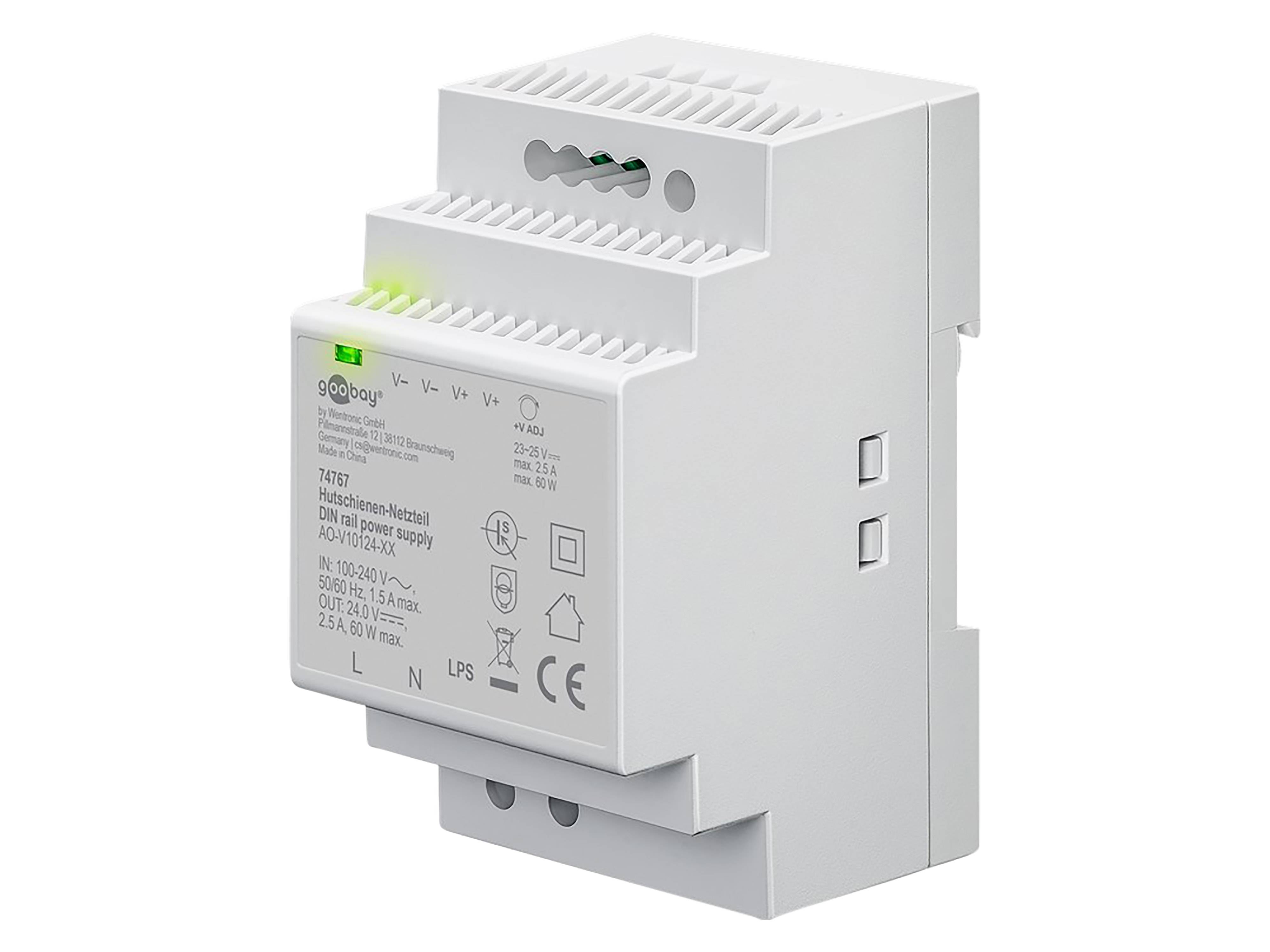 GOOBAY Hutschienen-Netzteil 74767, 24 V, 2,5 A, 60 W