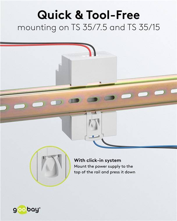 GOOBAY Hutschienen-Netzteil 74767, 24 V, 2,5 A, 60 W