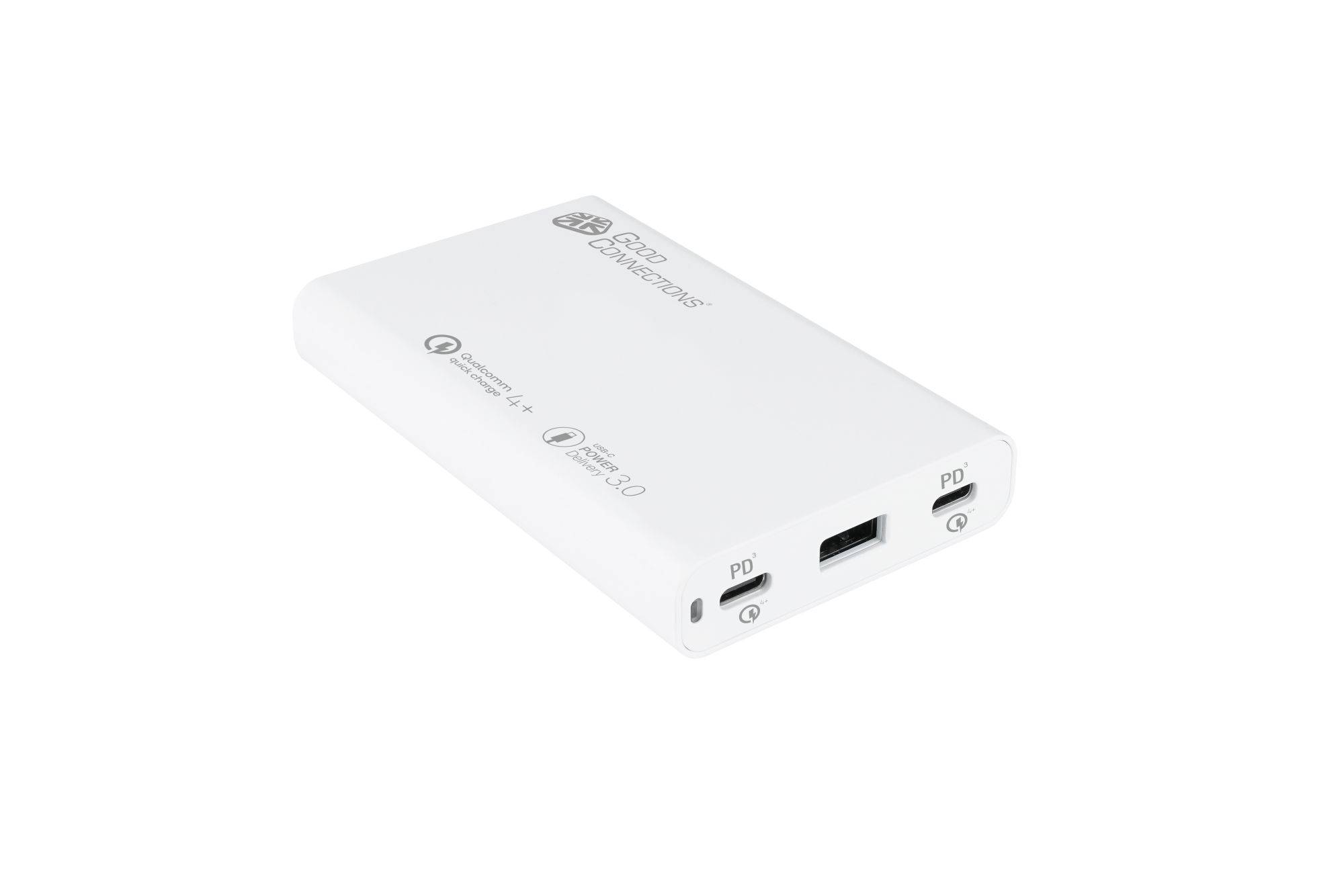 USB-Desktop-Schnellladestation 65W, 3-Port (2x USB-C™, 1x USB-A), weiß, Good Connections®