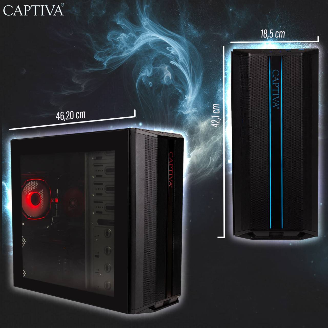 Captiva PC Advanced Gaming R92-769 (Ryzen 7 5700X/RTX5060 Ti 8GB GDDR7/SSD 1TB/32GB/WLAN/Windows 11 Home 64-bit)