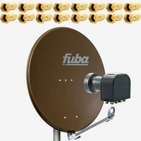 Premium X Set Fuba DAL 800 B 80cm Schüssel Alu Spiegel Braun mit DEK 818 Octo LNB 8 Teilnehmer HDTV 4K 3D kompatibel 16x F-Stecker Premium X Set Fuba DAL 800 B 80cm Schüssel Alu Spiegel Braun mit DEK 818 Octo LNB 8 Teilnehmer HDTV 4K 3D kompatibel 16x F-Stecker