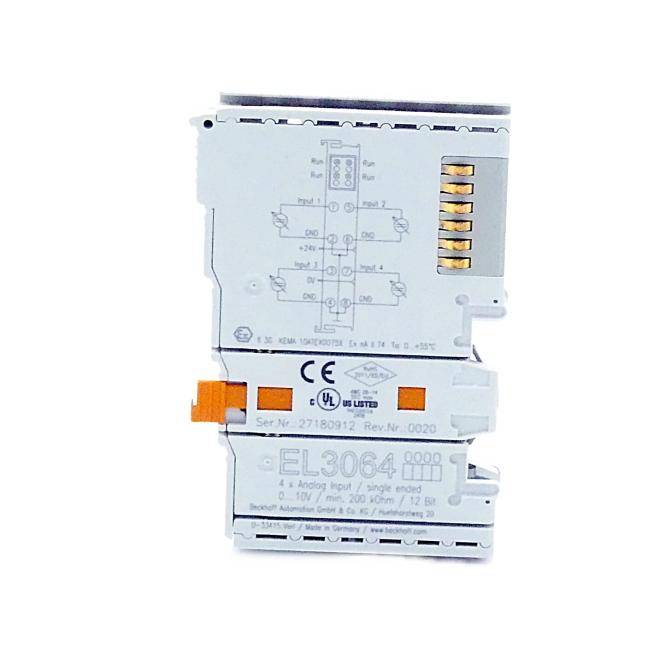 BECKHOFF 4-Kanal-Analog-Eingang, Spannung, 0…10 V, 12 Bit, single-ended EL3064 (EL3064)