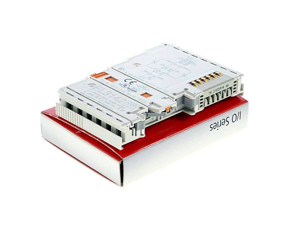 BECKHOFF EL3142 (EtherCAT: 2-Kanal-Analog-Eingangsklemme 0…20 mA, 16 Bit)
