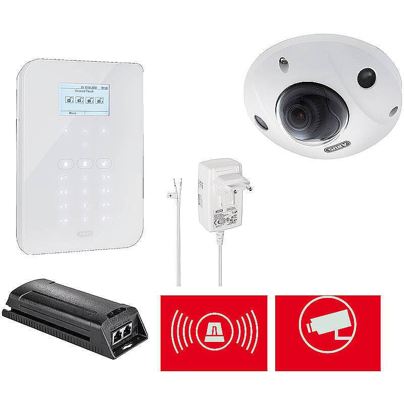 Abus Secvest Touch Zentrale + 4MPx Minidomekamera, Alarmzentrale + IP-Kamera | nach Richtlinien:VdS Home, EN 50131 Grad