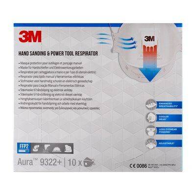 3M 9322PRO5 - Halbmasken-Atemgerät - Luftreinigendes Atemgerät - FFP2 - Gas & oil - Allgemeine Fertigung - Industrielle Wartung - Weiß - CE