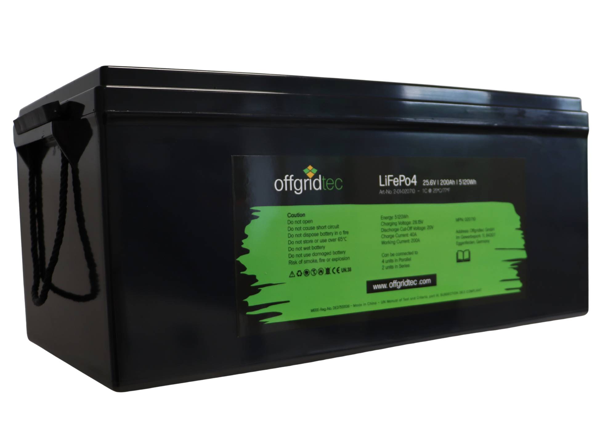 Offgridtec LiFePO4 Akku 25,6V 200Ah – sicher & effizient für PV & USV