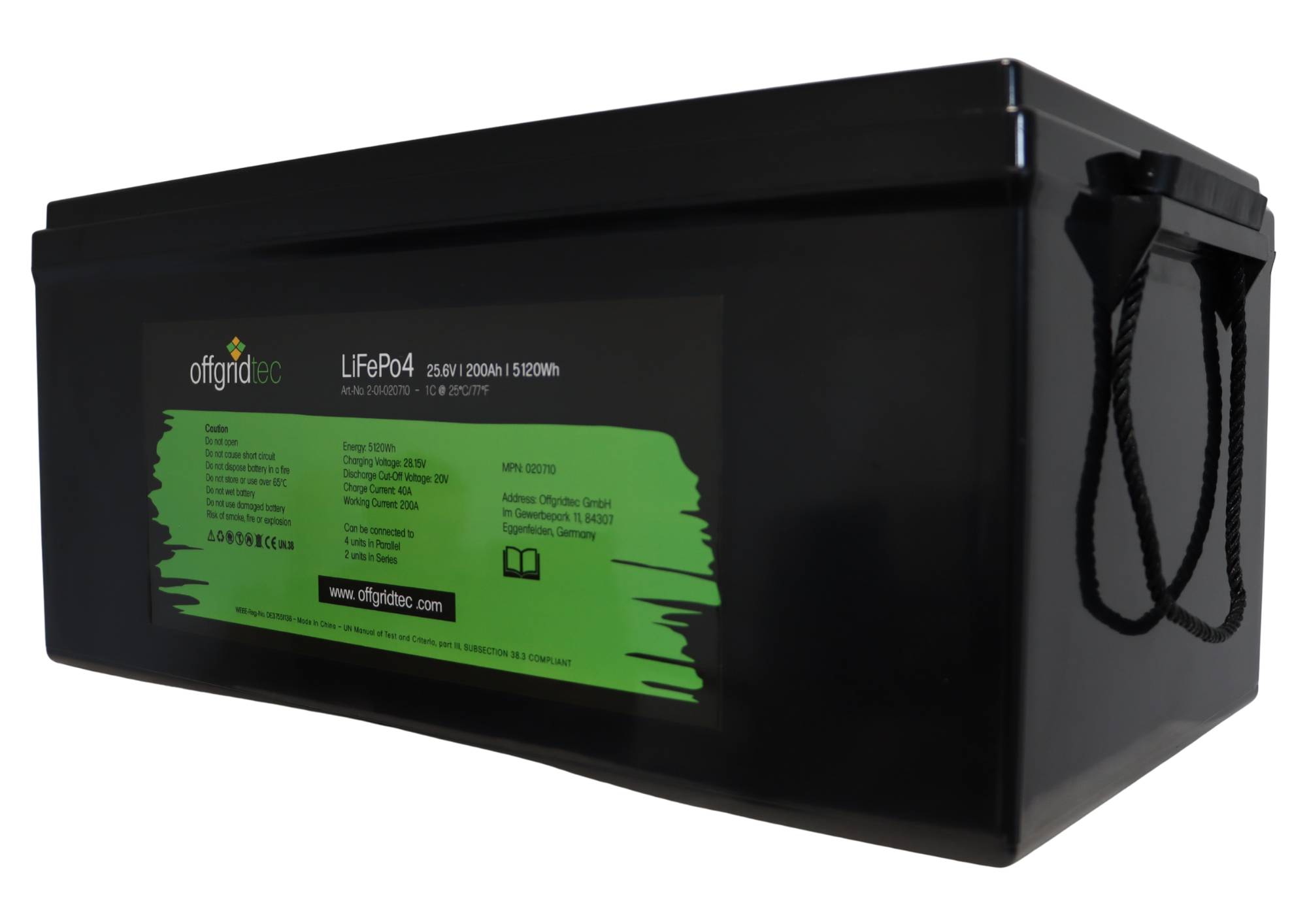 Offgridtec LiFePO4 Akku 25,6V 200Ah – sicher & effizient für PV & USV