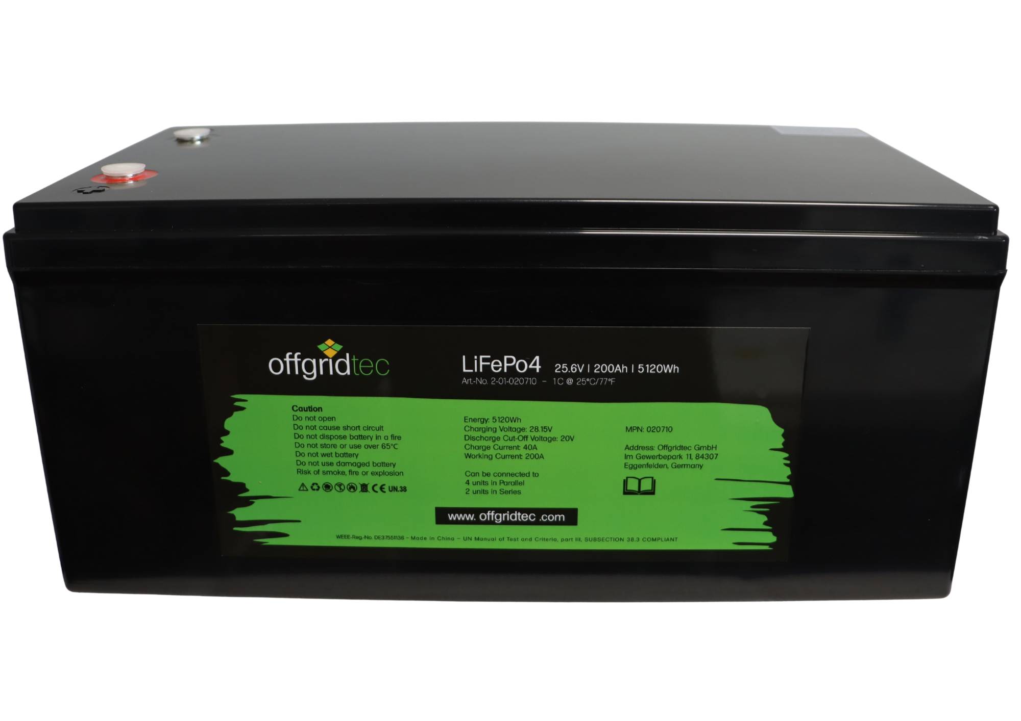 Offgridtec LiFePO4 Akku 25,6V 200Ah – sicher & effizient für PV & USV
