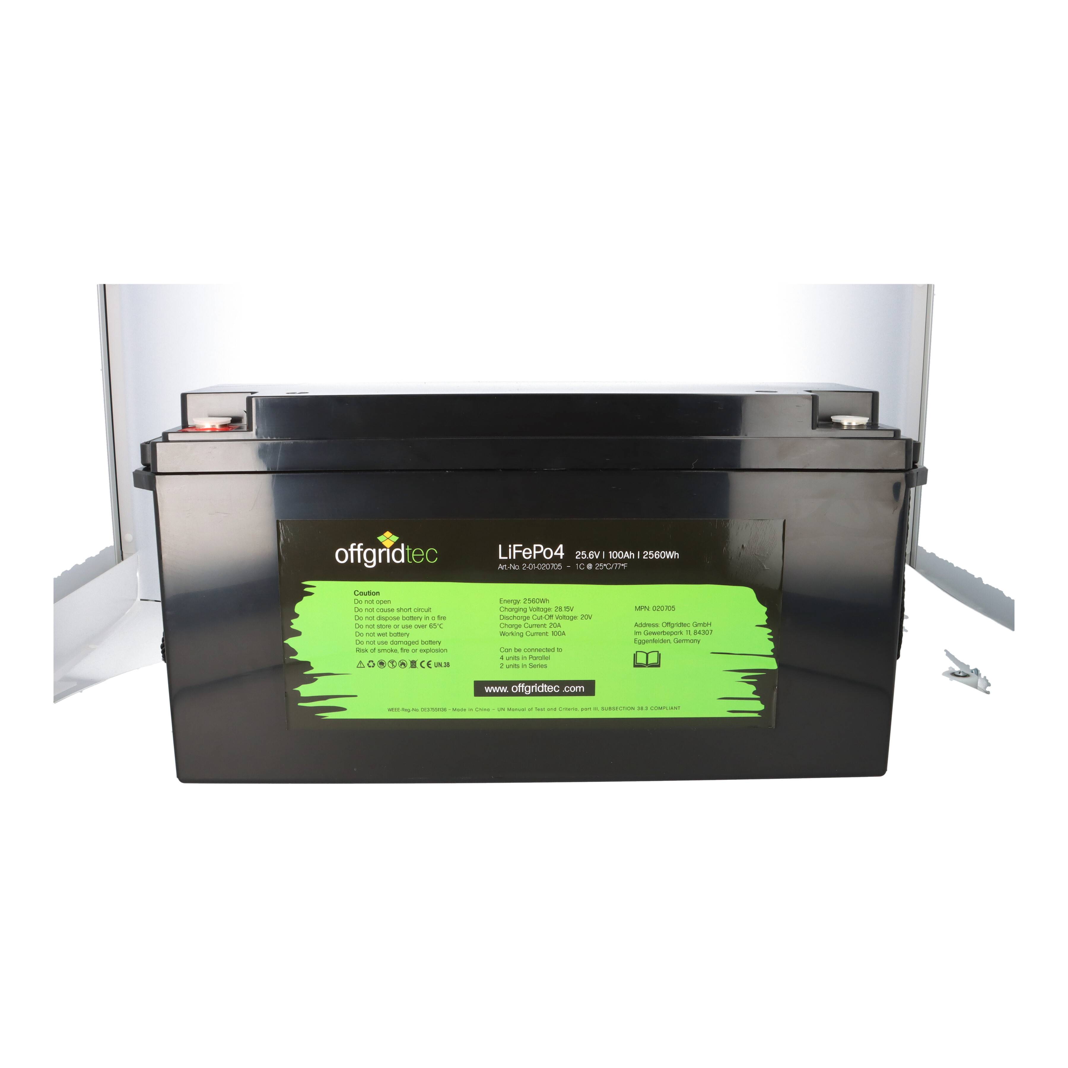 Offgridtec LiFePO4 Akku 25,6V 100Ah mit BMS | Hochleistungsakku für PV & Camper
