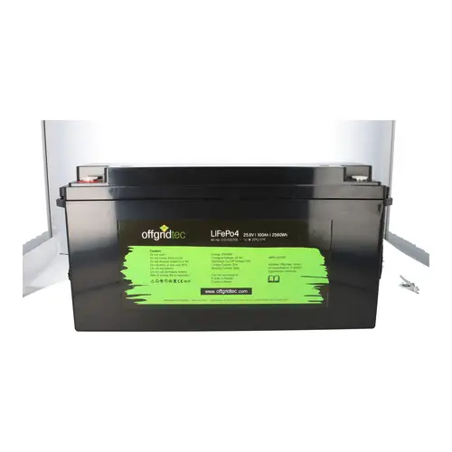 Offgridtec LiFePO4 Akku 25,6V 100Ah mit BMS | Hochleistungsakku für PV & Camper Offgridtec LiFePO4 Akku 25,6V 100Ah mit BMS | Hochleistungsakku für PV & Camper