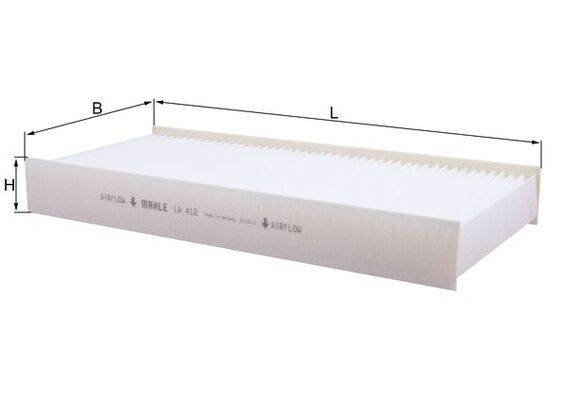 Mahle LA412 Filter, Innenraumluft