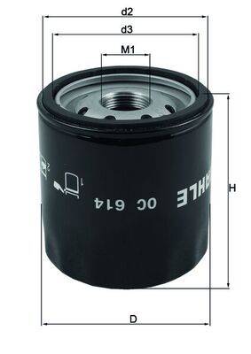 Mahle OC614 Ölfilter