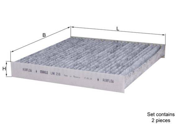Mahle LAK216 Filter, Innenraumluft