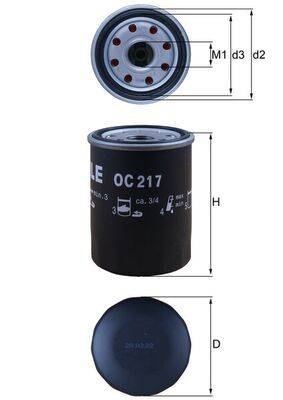 Mahle OC217 Ölfilter
