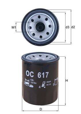Mahle OC617 Ölfilter