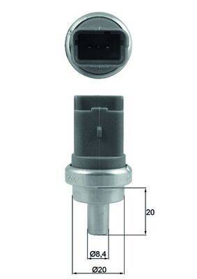 Mahle TSE18 Sensor, Kühlmitteltemperatur